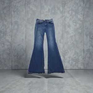 VTG Y2K Hudson Jeans Womens Size 28 High Rise Flare Bell Bottom made in USA